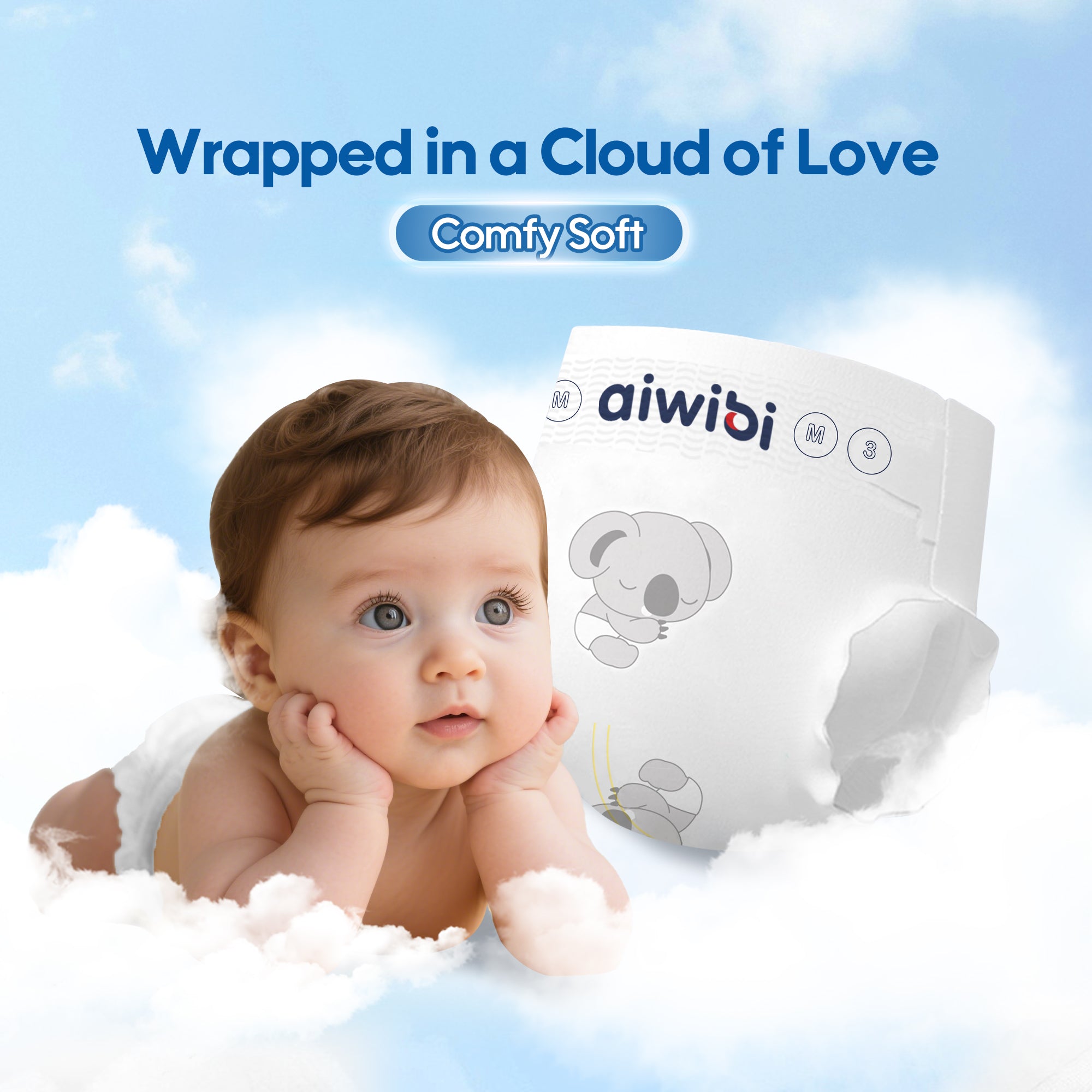 Comfy Soft Baby Diapers Small Pack Size S 15Pcs