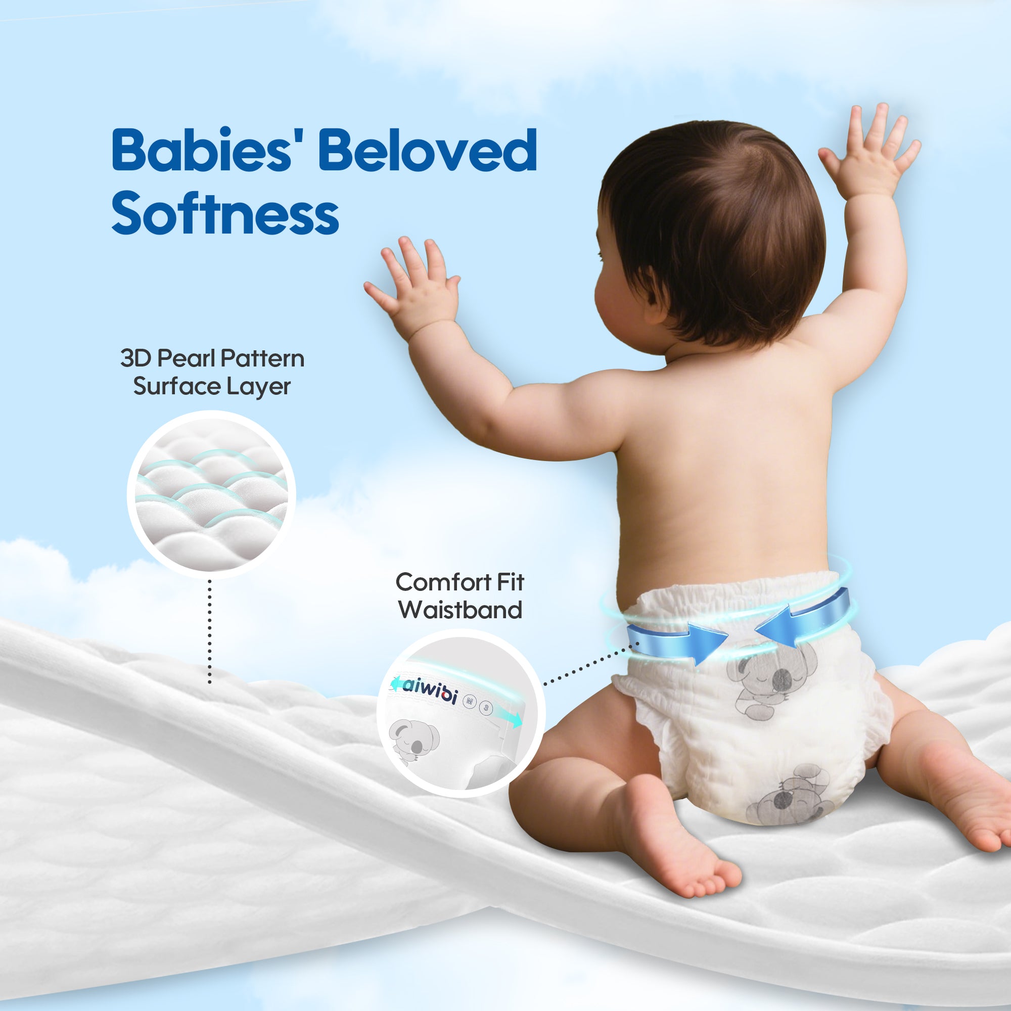 Comfy Soft Baby Diapers Small Pack Size L 10Pcs