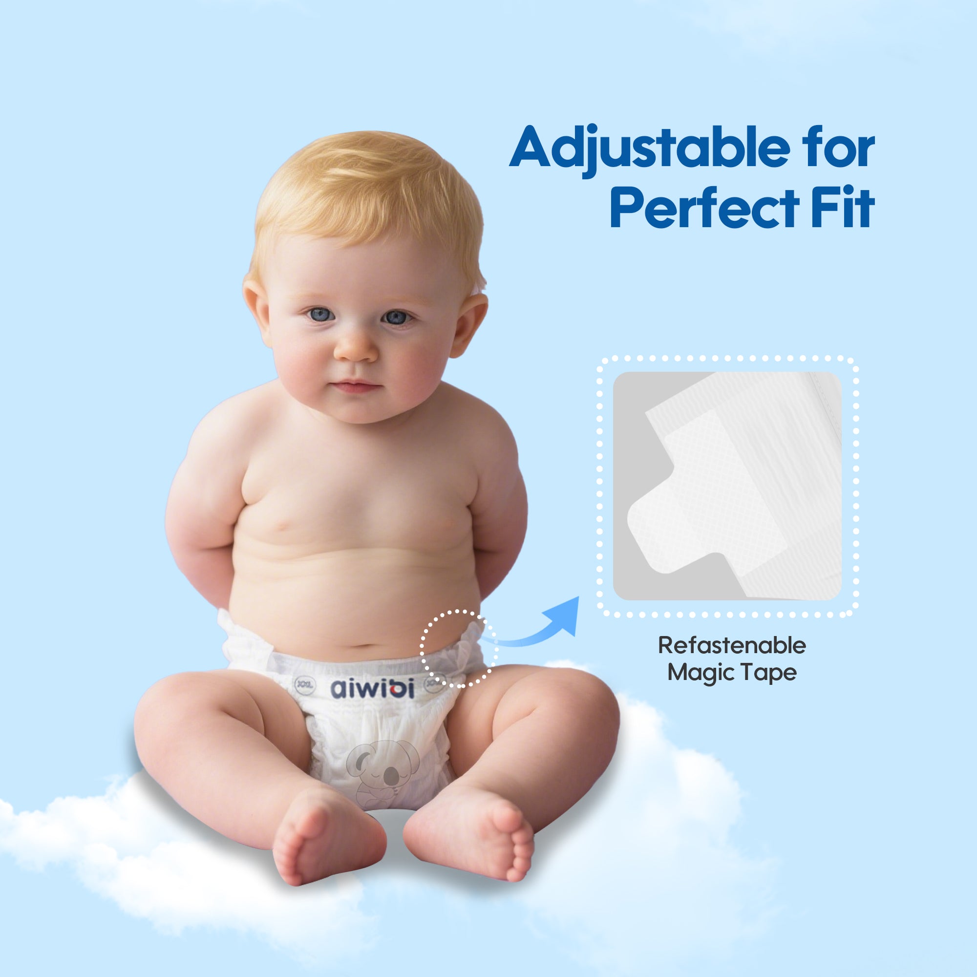Comfy Soft Baby Diapers Large Pack Size S 52Pcs