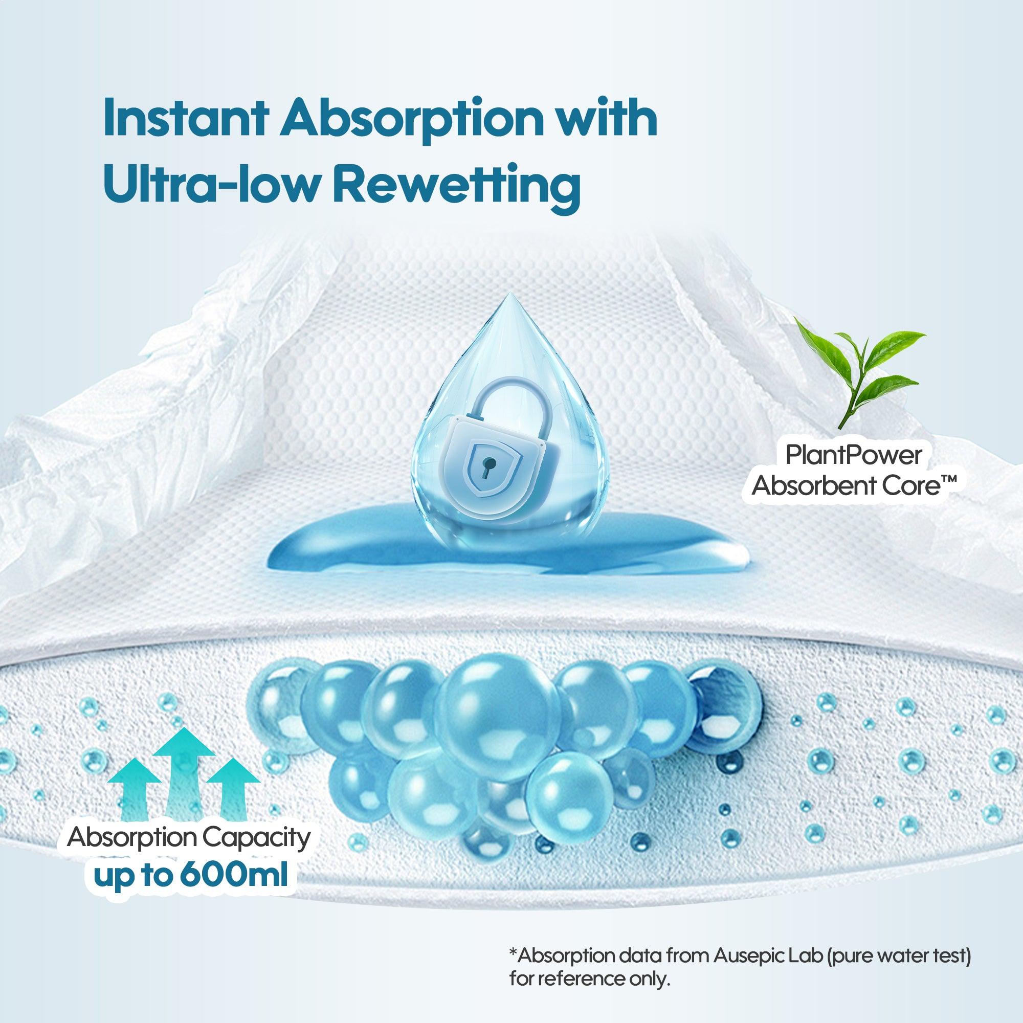 Premium Natural Newborn Diapers 60Pcs