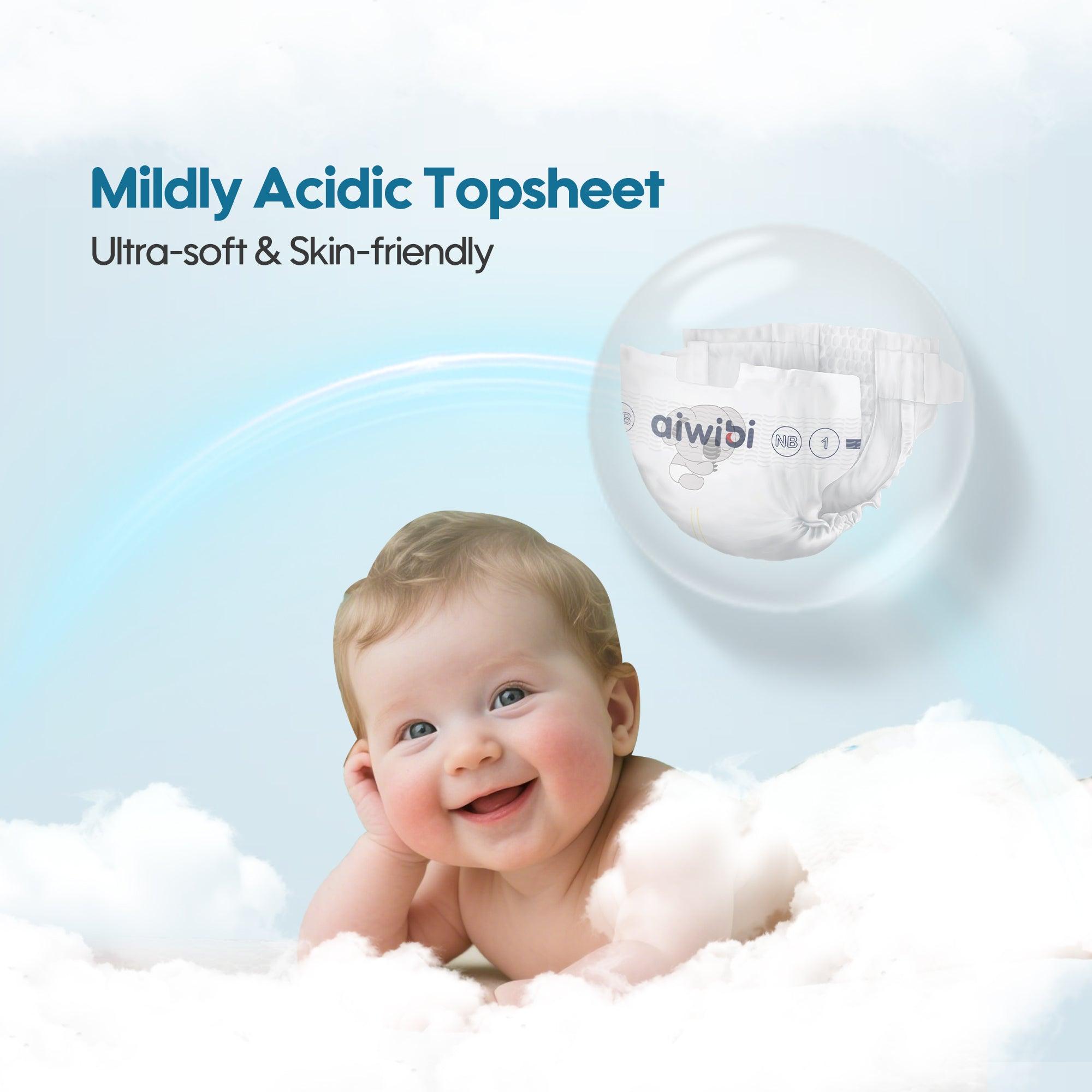 Premium Natural Newborn Diapers 60Pcs