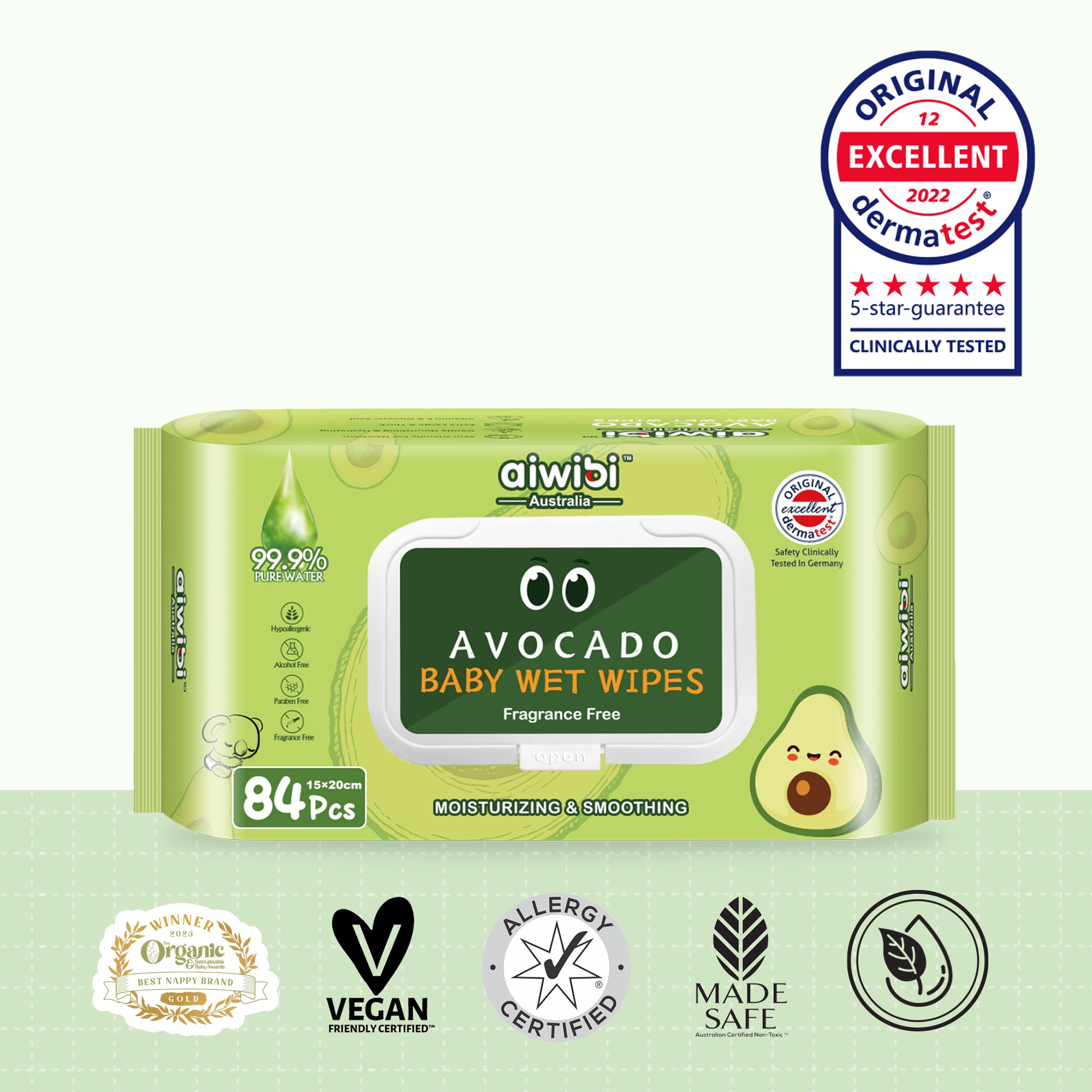 Fresh Organic Avocado Baby Wipes