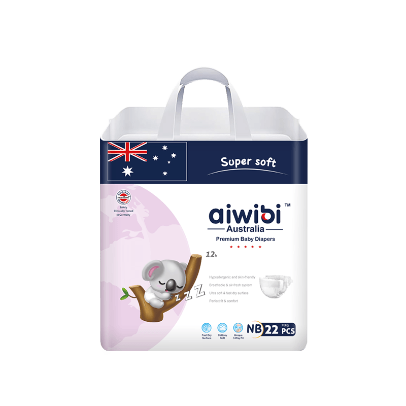 Premium Natural Newborn Diapers 22Pcs